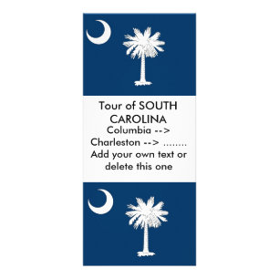 Cartão da cremalheira com a bandeira de South