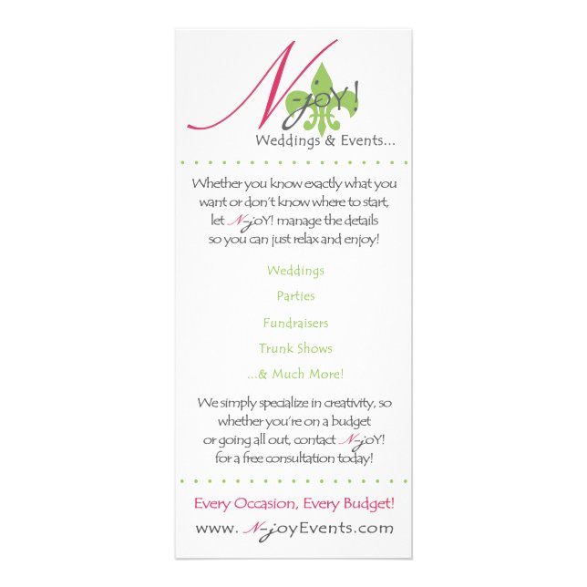 cartão da cremalheira da N-alegria (Frente)