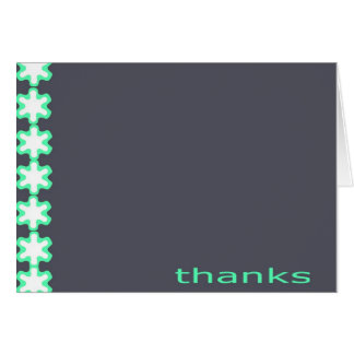 Cartão da criança de flor (cinza, Aqua, brancos)