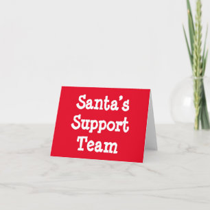 Cartão da Equipe de Apoio do Papai Noel