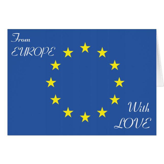 Cartão Da Europa com amor (Frente Horizontal)
