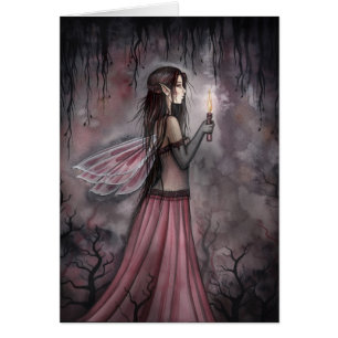 Cartão da Fada da Vela Gótica por Molly Harrison