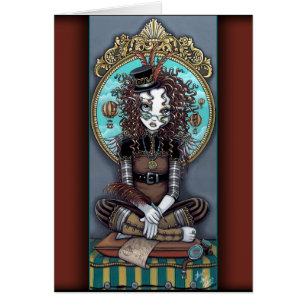 Cartão da fada de Steampunk do Victorian de "Lucy"