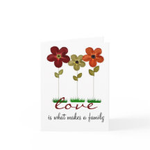 cartão da família de adoção