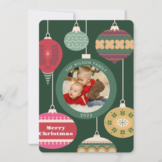 Cartão da família de Natal Fotográfico (Frente)