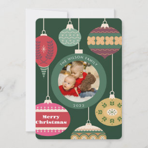 Cartão da família de Natal Fotográfico