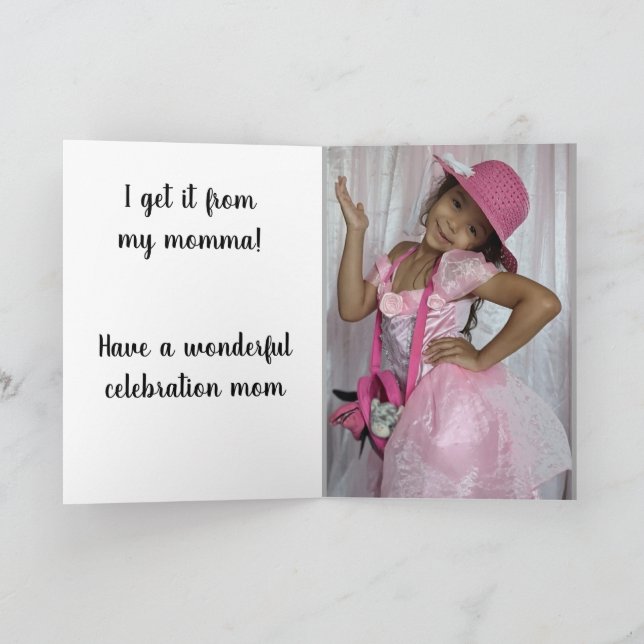 CARTÃO DA FILHA DIA DE AS MÃES (Interior)