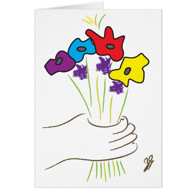 cartão da flor (Frente)