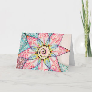 Cartão da flor da meditação (detalhe)