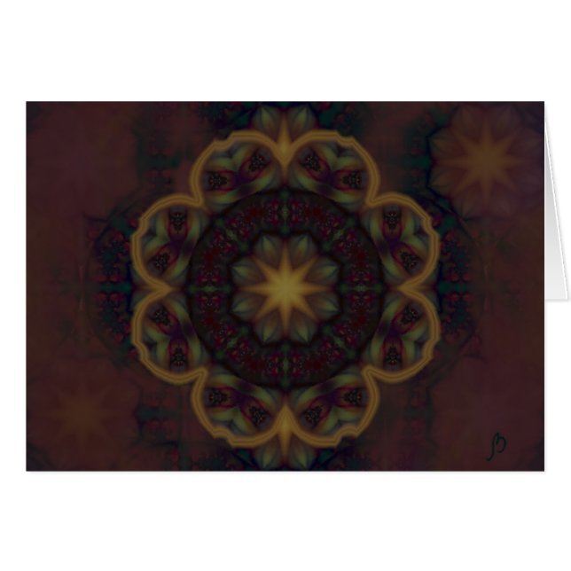 Cartão da flor de Sun da noite - personalizado (Frente Horizontal)