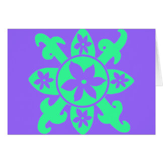 Cartão da flor do teste padrão