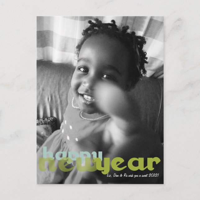 Cartão da foto do feliz ano novo (Frente)