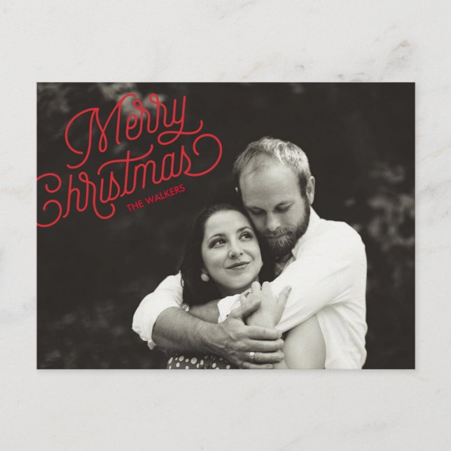 Cartão da foto do feriado do roteiro do Feliz (Frente)