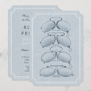 Cartão da graduação dos Eyeglasses do vintage d