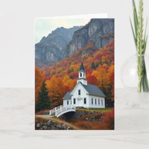 Cartão da Igreja Grata de Outono