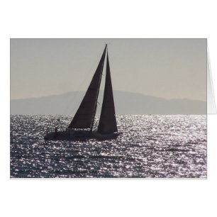 Cartão da Ilha Sailboat & Catalina