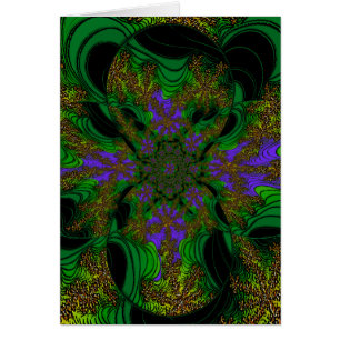Cartão Da "impressão da arte abstracta do ~ das orquíde