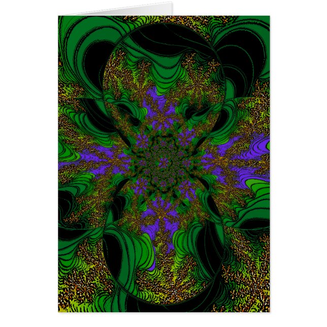 Cartão Da "impressão da arte abstracta do ~ das orquídeas (Frente)