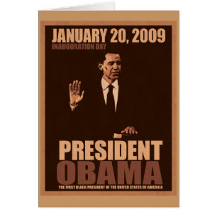 Cartão da inauguração de Obama