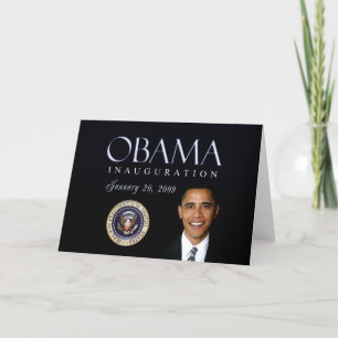 Cartão da inauguração de Obama - personalizado