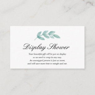 Cartão da inserção do chá de fraldas da exposição