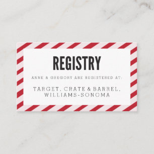 Cartão da inserção do registro das listras do