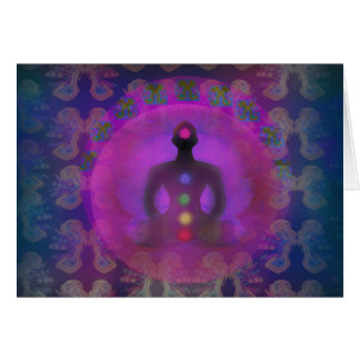 Cartão da ioga da meditação