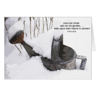 Cartão da lata molhando do jardineiro