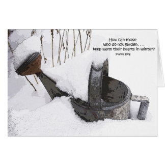 Cartão da lata molhando do jardineiro