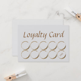 Cartão da lealdade da cafetaria - mancha do café