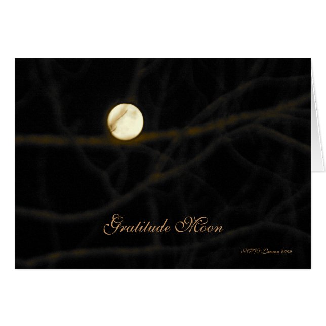 Cartão da lua da gratitude (Frente Horizontal)