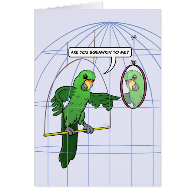 Cartão da luta da gaiola do papagaio (Frente)