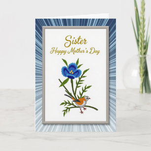 Cartão da Mãe Cerulean Bloom