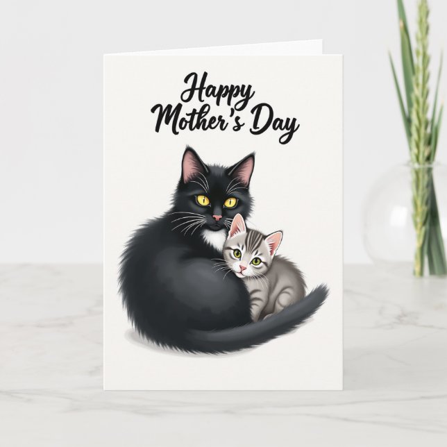 Cartão da Mãe do Gatinho Listrado (Frente)