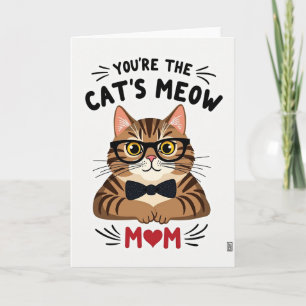 Cartão da Mamãe Gatos Listrados Mia