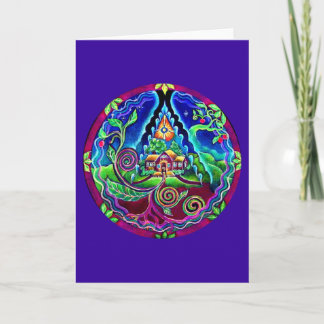 Cartão da mandala da casa ideal