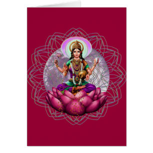 Cartão da mandala da fortuna de Lakshmi