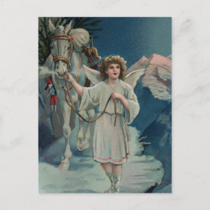 Cartão da meia-noite do anjo do Natal