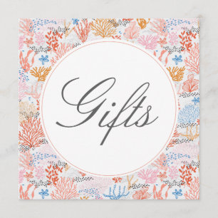 Cartão da mesa do chá de fraldas do recife de