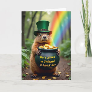 Cartão da Moeda de Ouro do Groundhog Sortudo