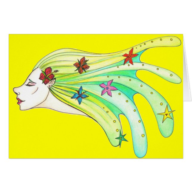 Cartão da mulher do Aqua (Frente Horizontal)