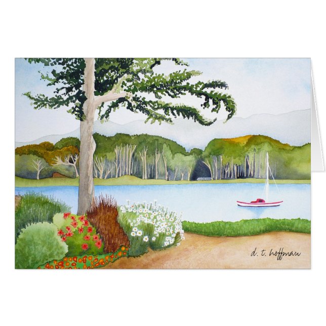 Cartão da opinião lateral da baía (Frente Horizontal)