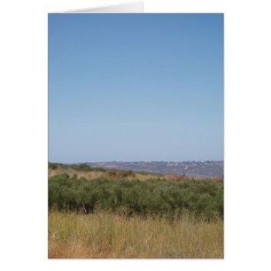 Cartão da paisagem de Crete