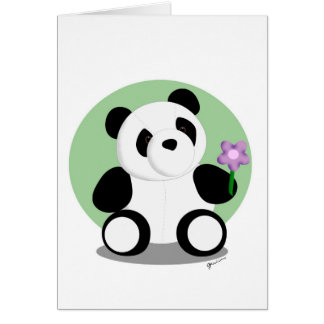 Cartão da panda da primavera