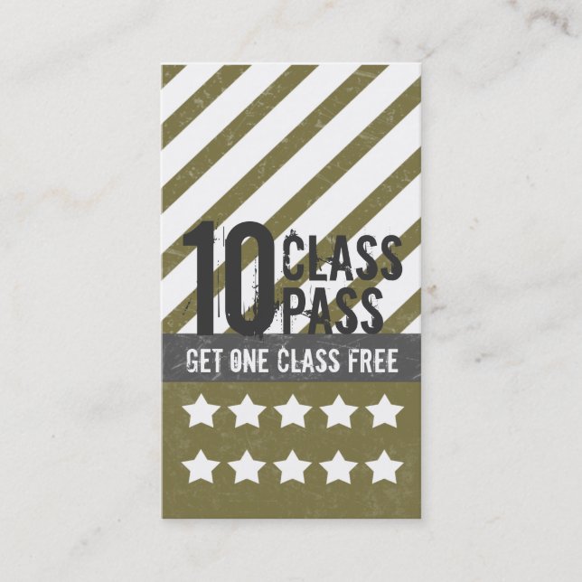 Cartão da passagem da classe do cartão de visita (Frente)