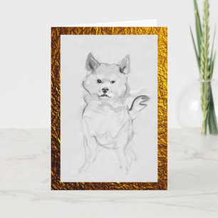 Cartão da pintura da lavagem da tinta do animal d