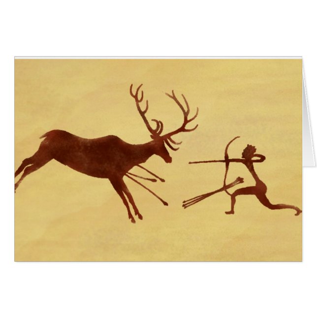 cartão da pintura de caverna de EatAnimals.com (Frente Horizontal)