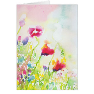 cartão da pintura do watercolour