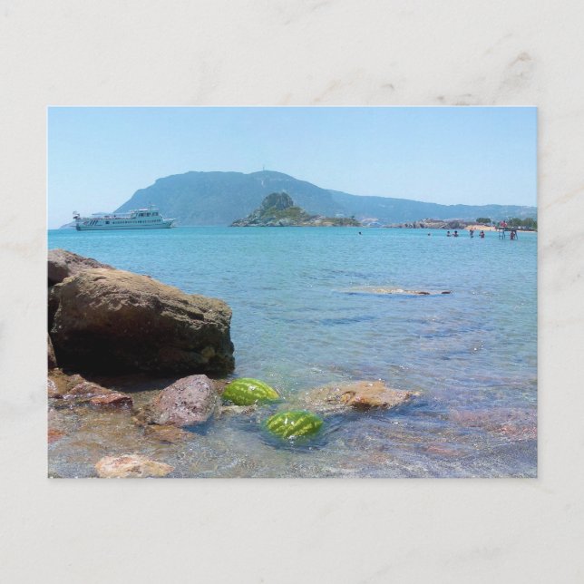 Cartão da piscina da ilha de Stefanos Kos dos (Frente)