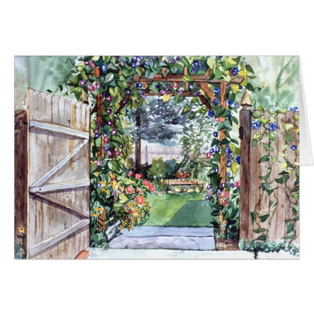Cartão da porta de jardim de PMACarlson (Frente horizontal)
